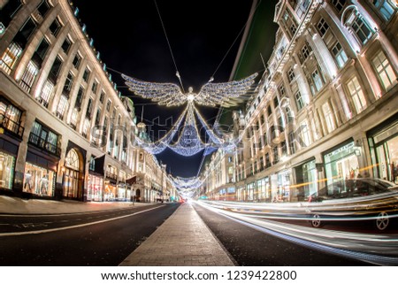 Regent street decorated for Christmas