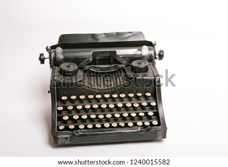 Vintage typewriter gift background