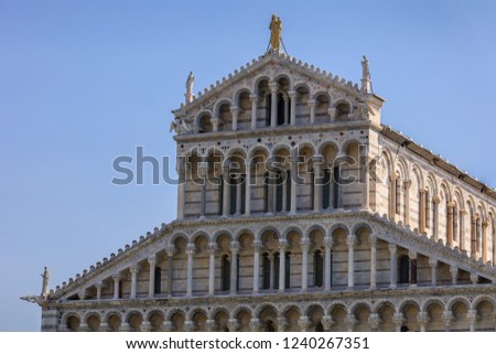 Cathedral at Piazza dei Miracoli (or Square of Miracles) in Pisa, Italy