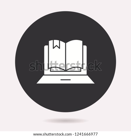 E-learning distance education icon. Vector illustration isolated. Simple pictogram for graphic and web design.