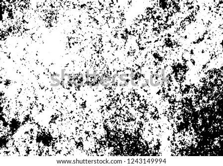 Old Grunge Urban Vector Black And White Texture, Dark Weathered Overlay Distress Pattern Sample, Abstract Scratched Background