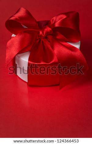 background with gift box, space for text