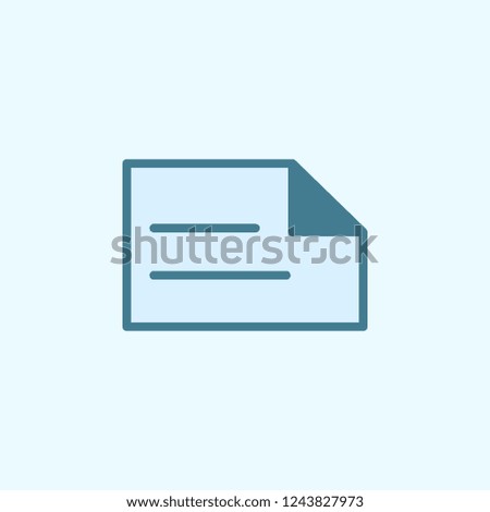writing on paper field outline icon. Element of 2 color simple icon. Thin line icon for website design and development, app development. Premium icon on light background