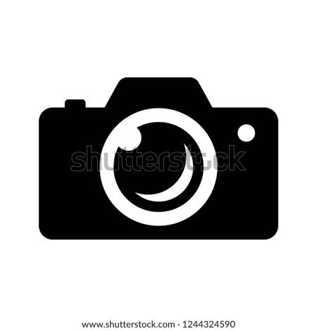 camera icon vector on white background