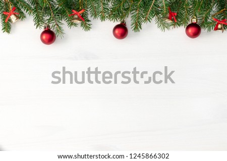 Christmas and New Year background on wooden board
