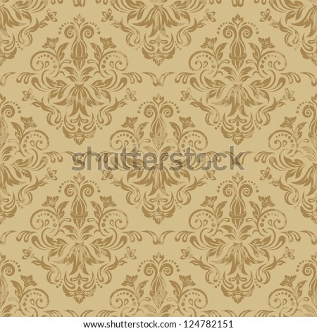 Damask seamless pattern for design. Vector Illustration