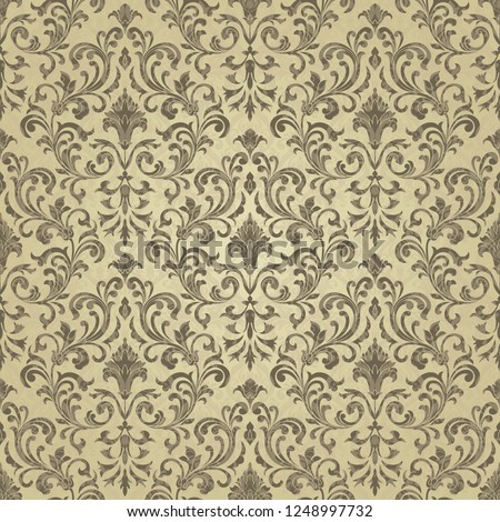 Seamless Victorian pattern. Floral Tile in turkish style. Hand drawn floral background. Vintage Wallpaper in damask style. Islam, Arabic, Indian, Ottoman motif. Vector illustration.