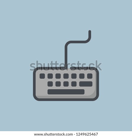Keyboard Icon Filled Outline Style