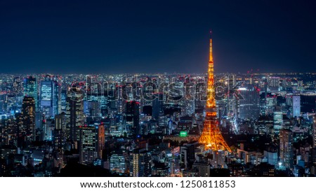 Tokyo tower city view