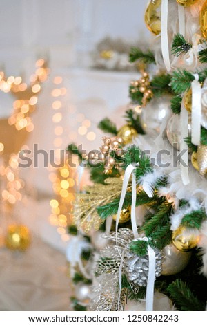 Christmas decorations. Christmas tree. 