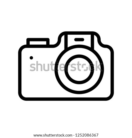 photography digital camera filled outline icon editable stroke.