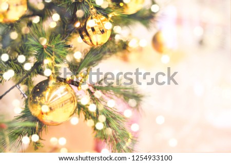 Christmas tree background. Free space for text.