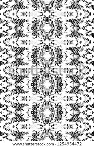 Black and white mosaic pattern for textile, backgrounds, tiles and designs