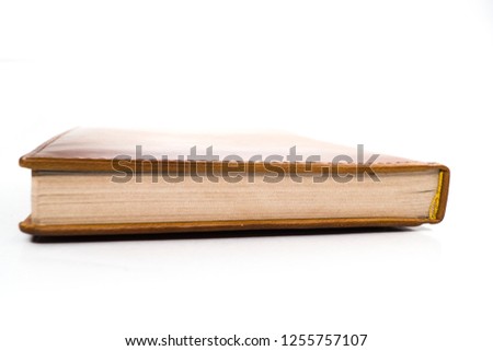 Notebook for records, on a white background.Color.