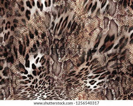Leopard and snake effect pattern