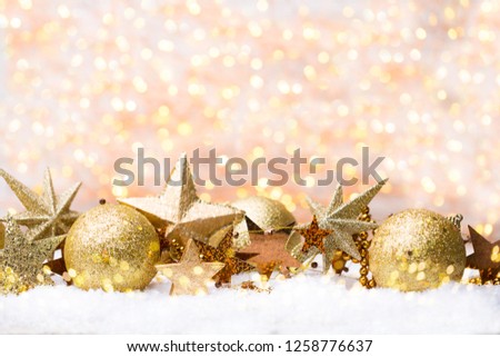 Christmas and new year gold theme background.
