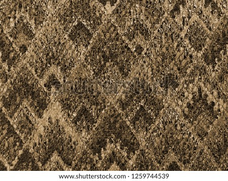 sepia background of Asian traditional pattern glassy in yellow and brown color, colorful layer of  trapezoid mosaic pattern background in earth tone