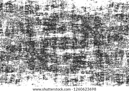 Grunge Black And White Urban Texture. Dark Messy Dust Overlay Distress Background. Easy To Create Abstract Dotted, Scratched - illustration