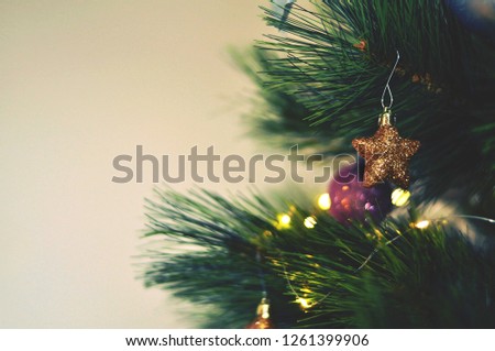 Christmas glitter decorations
