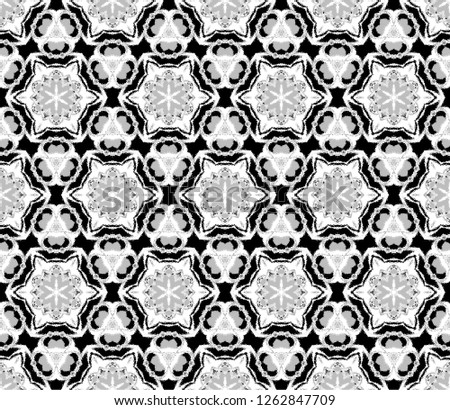 Black and white seamless pattern for backgrounds and design