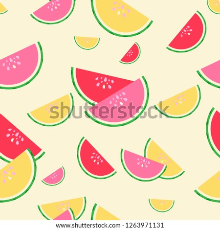 summer watermelon seamless pattern