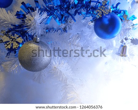 Christmas Decoration White Blue