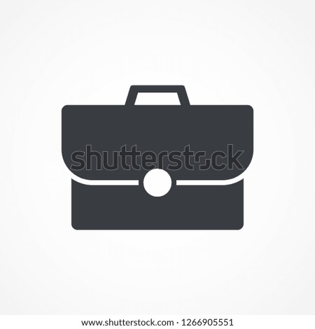 Briefcase, business icon. Portfolio vector sign