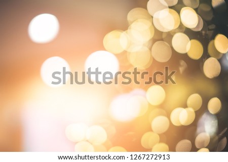 abstract festive bokeh background light and colorful christmas decoration