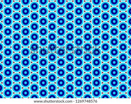 beautiful fun blue retro colorful circles pattern background illustrated wallpaper 