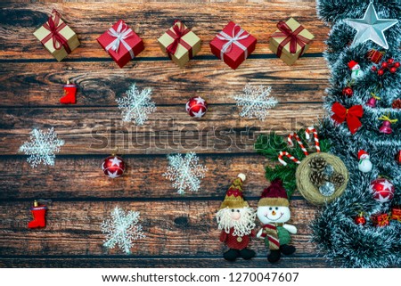Christmas background with many colorful Christmas gift boxes