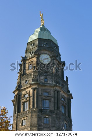 Rathausturm (Town Hall) in Dresden, Germany