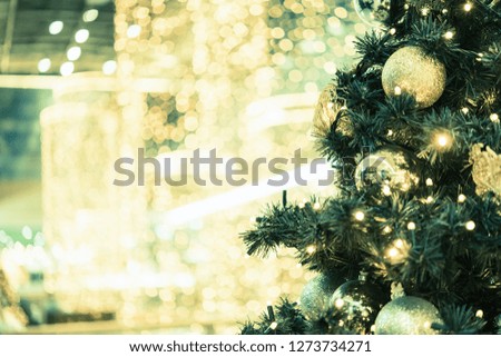 Holidays Christmas Tree with Left Side Copy Space. 
