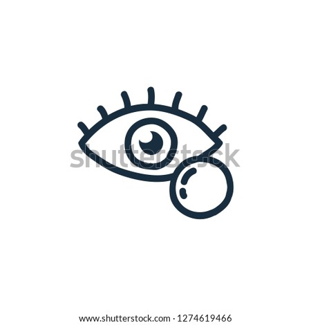 ophthalmic lenses doodle icon