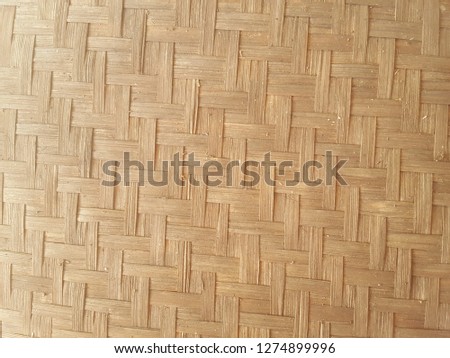 Bamboo background with brown weave pattern