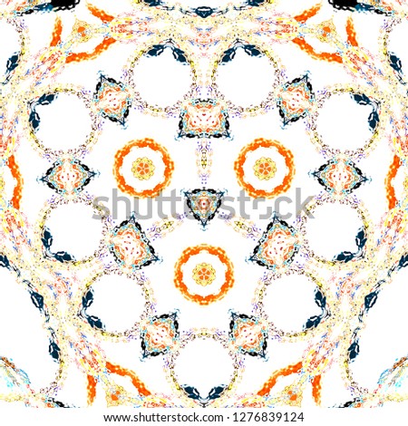 Melting colorful symmetrical pattern for textile, ceramic tiles and design