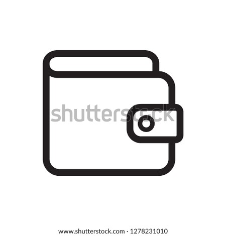 wallet icon in trendy flat style 