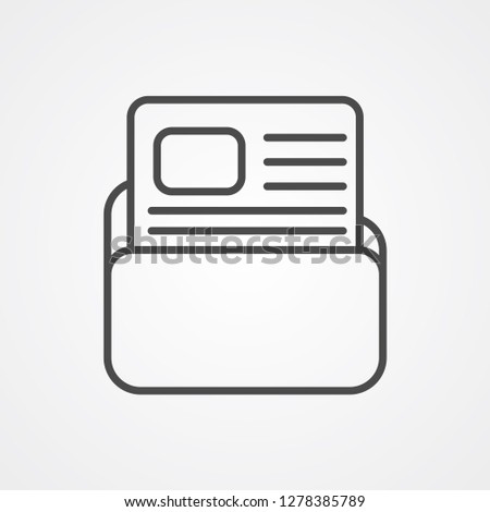 Folder vector icon sign symbol