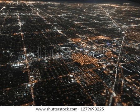 city over overview at night