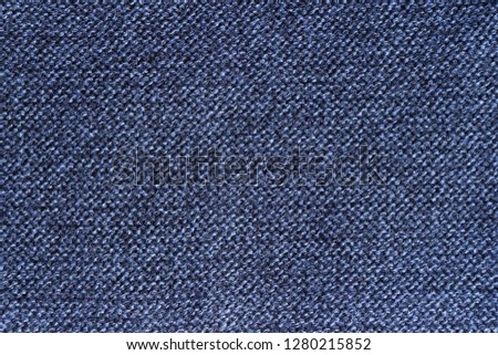 Blue knit fabric knitted fabric close-up as the background
