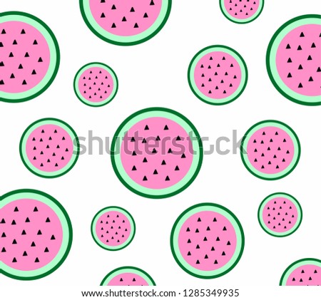 Watermelons vector pattern.