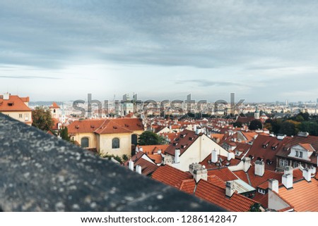 City view on the Prague from the top og the city