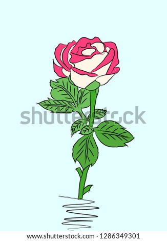 Cartoon rose painting.