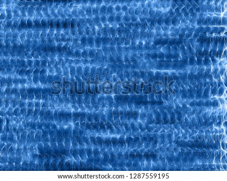 Bright electric blue modern repeating lines effect glitch art style abstract background