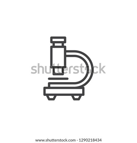 Microscope line icon. linear style sign for mobile concept and web design. Laboratory microscope outline vector icon. Symbol, logo illustration. Pixel perfect vector graphics