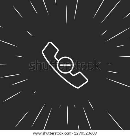 Outline handset remove icon illustration isolated vector sign symbol