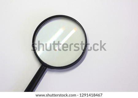 A magnifying glasses. White background. 