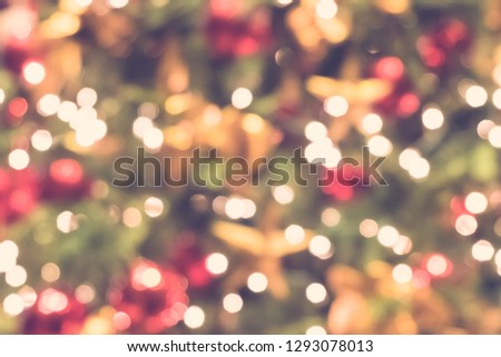 Abstract blur and defocused bokeh christmas light for background