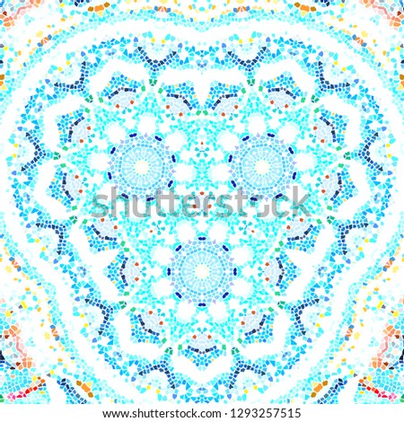 Colorful mosaic pattern for textile, ceramic tiles and design