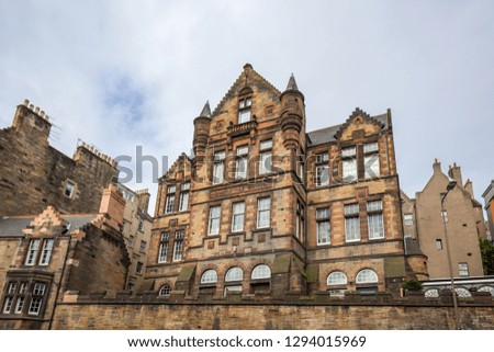 Beautiful building in one of the Edinburgh districts. Scotland