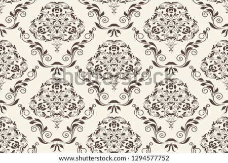 Seamless wallpaper pattern. Floral ornament on background. Seamless pattern for your design. Wallpaper pattern